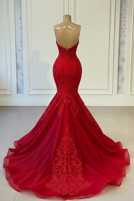 Ruby Passion礼服后背视图