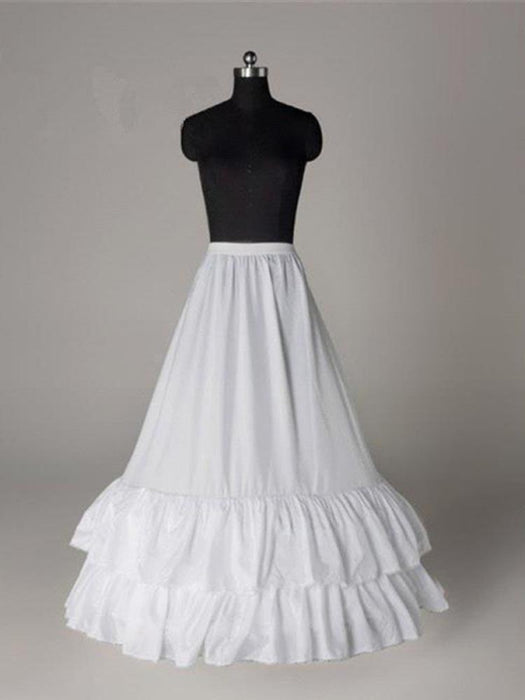 New Style Ruffle A-Line White Wedding Petticoats | Bridelily - wedding petticoats