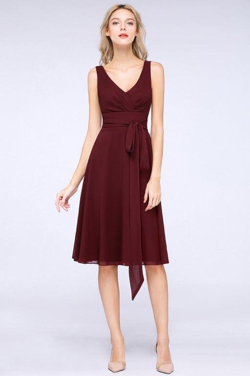 Simple Short Bridesmaid Dresses -Bridelily Simple Short Bridesmaid Dresses -Bridelily