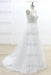 Ruffle V-neck Appliques Tulle A-line Wedding Dress - Wedding Dresses