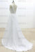 Ruffle V-neck Appliques Tulle A-line Wedding Dress - Wedding Dresses