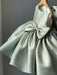 Cute Satin Princess Ball Gown Mini Flower Girl Dresses with Bow