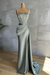Sage Green glitter evening dresses floor-length Prom Dress - Prom Dresses