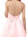 Satin Halter Sleeveless A-line Short/Mini Ruffles Prom Dresses - Prom Dresses
