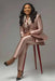 Satin Women Suit Plus Size 2 Pieces Ladies Office Wear Outfit For Party Wedding - Same As Photo - Wedding Dresses