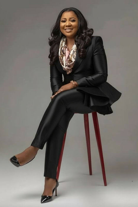 Black Satin Women Suit Plus Size 2 Pieces Ladies Office Wear Outfit For Party Weddin