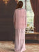 Floor-Length Scoop Neck Sheath Dress with Long Sleeves and Jacket for the Mother of the Bride