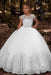 Scoop Neck Short Sleeves Ball Gown Flower Girls Dress - White / 2Y-3Y - Flower Girl Dresses