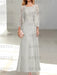Scoop Neck Two Pieces A-Line Mother of the Bride Dresses with Lace Appliques
