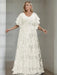 Ivory plus size sequin damask mother of the bride gown with flutter sleeves