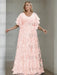 Petal plus size sequin damask mother of the bride gown with flutter sleeves