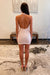 Sequin Halter Sweetheart Cutout Bodycon Homecoming Dress