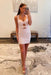 Sequin Halter Sweetheart Cutout Bodycon Homecoming Dress
