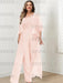 Petal plus size lace bodice mother of the bride jumpsuit with cape jacket