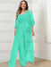 Spa plus size lace bodice mother of the bride jumpsuit with cape jacket