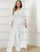 White plus size lace bodice mother of the bride jumpsuit with cape jacket