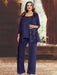 Regency plus size sequin lace mother of the bride pantsuit with jacket