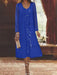 Dark Royal Blue chiffon mother of the bride tea length dress with long jacket