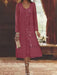 Mulberry chiffon mother of the bride tea length dress with long jacket