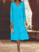 Ocean Blue chiffon mother of the bride tea length dress with long jacket
