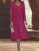 Orchid chiffon mother of the bride tea length dress with long jacket