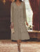 Taupe chiffon mother of the bride tea length dress with long jacket