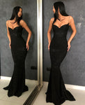 Spaghetti Straps White Sequined Mermaid Prom Dress, Formal Gown UQP0129 main image 1