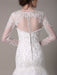 Sequined Wedding Dress Detachable Neckline Lace Applique Mermaid Court Train Bridal Dress misshow