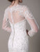 Sequined Wedding Dress Detachable Neckline Lace Applique Mermaid Court Train Bridal Dress misshow
