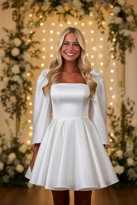 Sleeveless Satin Homecoming Dress Short Cocktail Dress with Straps
