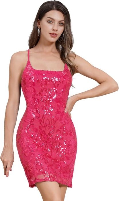 Sexy Spaghetti Straps Black Short Homecoming Dress Sequins Prom Dress