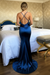 Mermaid V Neck Party Sexy Prom Dresses Unique Sleeveless Long Dress - Prom Dresses