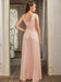 Sexy V-Neck Sleeveless Floor Length Dress with Slit-koscy