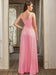 Sexy V-Neck Sleeveless Floor Length Dress with Slit-koscy