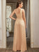 Sexy V-Neck Sleeveless Floor Length Dress with Slit-koscy