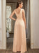 Sexy V-Neck Sleeveless Floor Length Dress with Slit-koscy