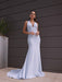 Sheath/Column Stretch Crepe Halter Ruched Sleeveless Sweep/Brush Train Dresses - Prom Dresses