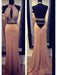 Sheath/Column Halter Sleeveless Beading Chiffon Sweep/Brush Train Dresses - Prom Dresses