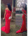 Sheath/Column Off-the-Shoulder Sleeveless Jersey Sweep/Brush Train Dresses - Prom Dresses