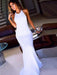 Sheath/Column Scoop Sleeveless Sweep/Brush Train Spandex Dresses - Prom Dresses