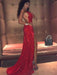 Sheath/Column Sleeveless Spaghetti Straps Sweep/Brush Train Sequins Dresses - Prom Dresses