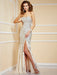 Sheath/Column Sweetheart Beading Sleeveless Long Chiffon Dresses - Prom Dresses