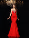 Sheath/Column Sweetheart Beading Sleeveless Long Satin Dresses - Prom Dresses