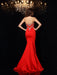 Sheath/Column Sweetheart Beading Sleeveless Long Satin Dresses - Prom Dresses