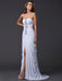 Sheath/Column Sweetheart Sleeveless Long Beading Chiffon Dresses - Prom Dresses