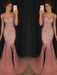 Sheath/Column Sweetheart Sleeveless Sweep/Brush Train Sequin Tulle Dresses - Prom Dresses