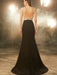 Sheath/Column V-neck Beading Sleeveless Sweep/Brush Train Spandex Dresses - Prom Dresses