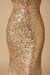 Sheath/Column V-neck Sequin Sweep/Brush Train Sleeveless Jersey Dresses - Prom Dresses