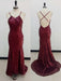 Sheath/Column V-neck Sleeveless Sweep/Brush Train Ruffles Sequins Dresses - Prom Dresses