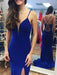 Sheath/Column V-neck Sleeveless Sweep/Brush Train Ruffles Spandex Dresses - Prom Dresses
